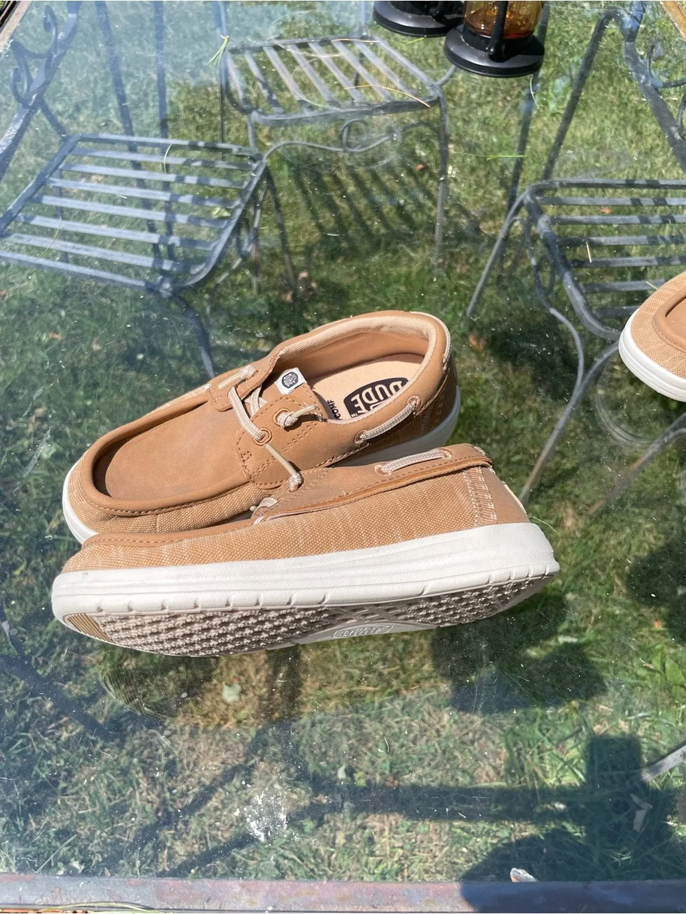 Hey Dude Kids Tan Slip-On Sneakers